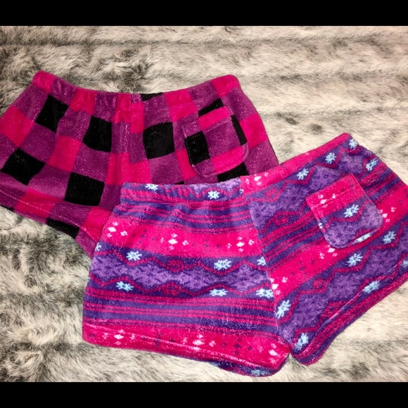 OP Cozy Fuzzy Lounge PJ Shorts | Set of 2 Sz 7-9 - Picture 5 of 7